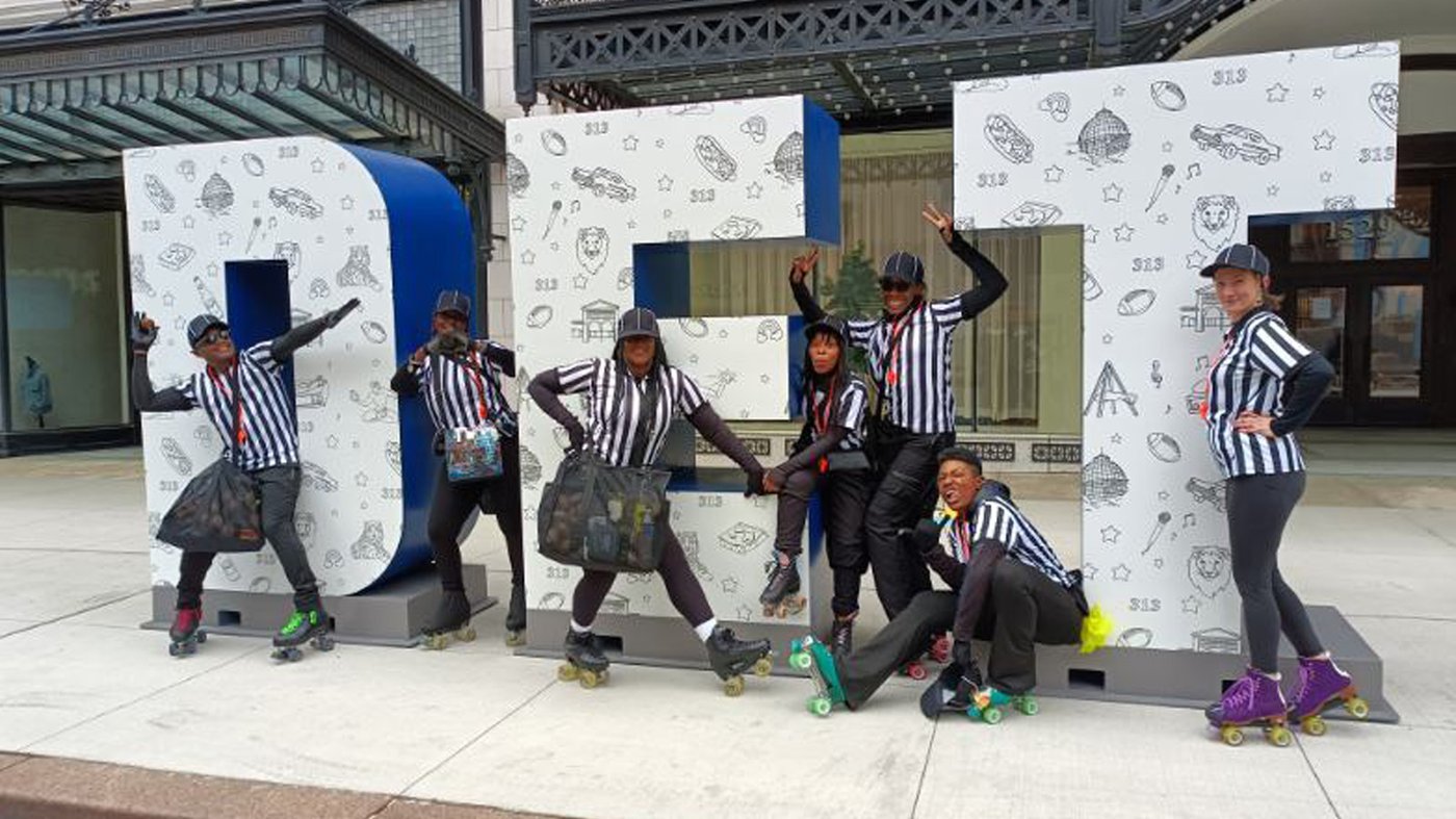 When Roller Skaters Became Referees at the 2024 NFL Draft in Detroit