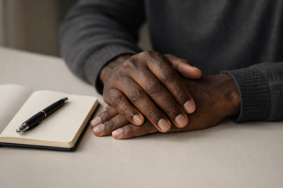 Hands and Journal